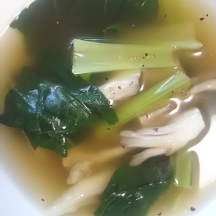 小松菜と舞茸のスープ(^^)